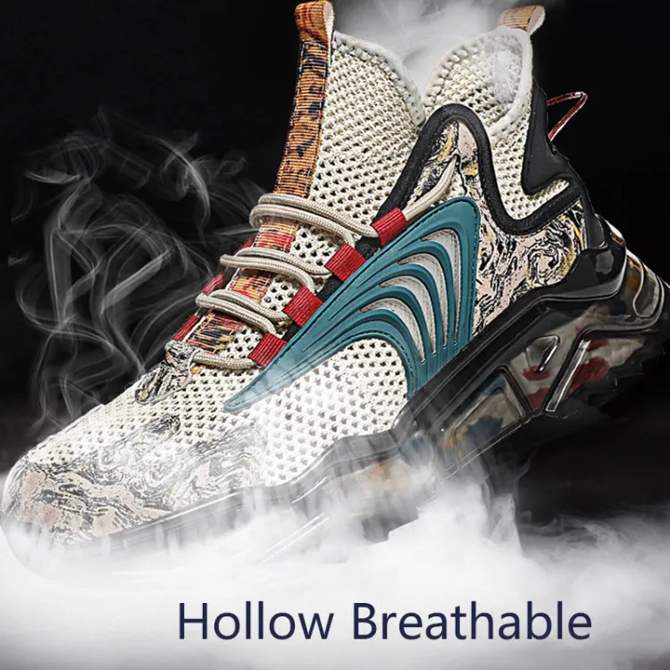 1927A Summer Hollow Flying Knit Breathable Sports Shoes Men Casual Shoes, Size: 39(White)