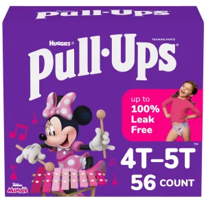 56 Pull-Ups Girls' Potty Training Pants, Size 4T-5T