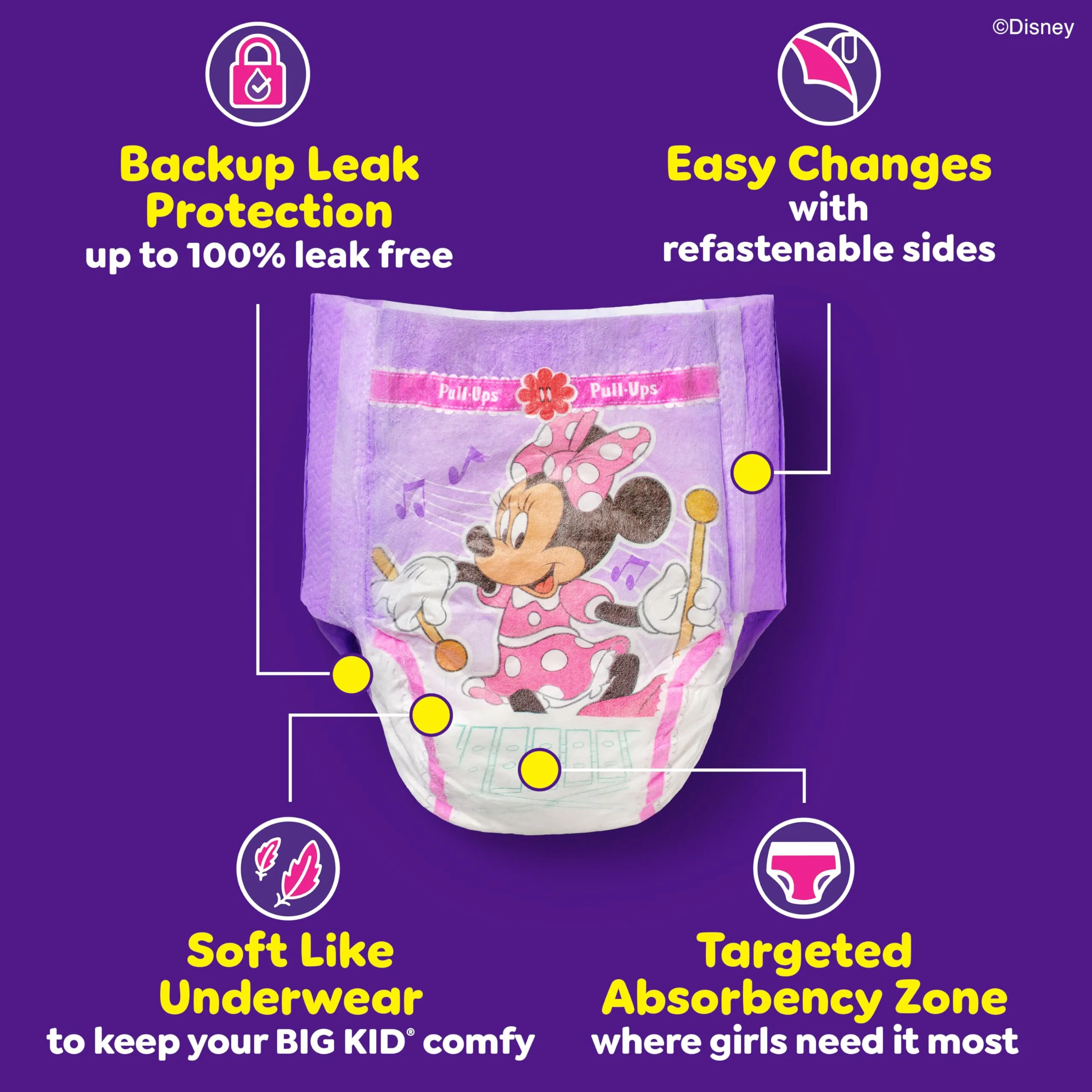 56 Pull-Ups Girls' Potty Training Pants, Size 4T-5T