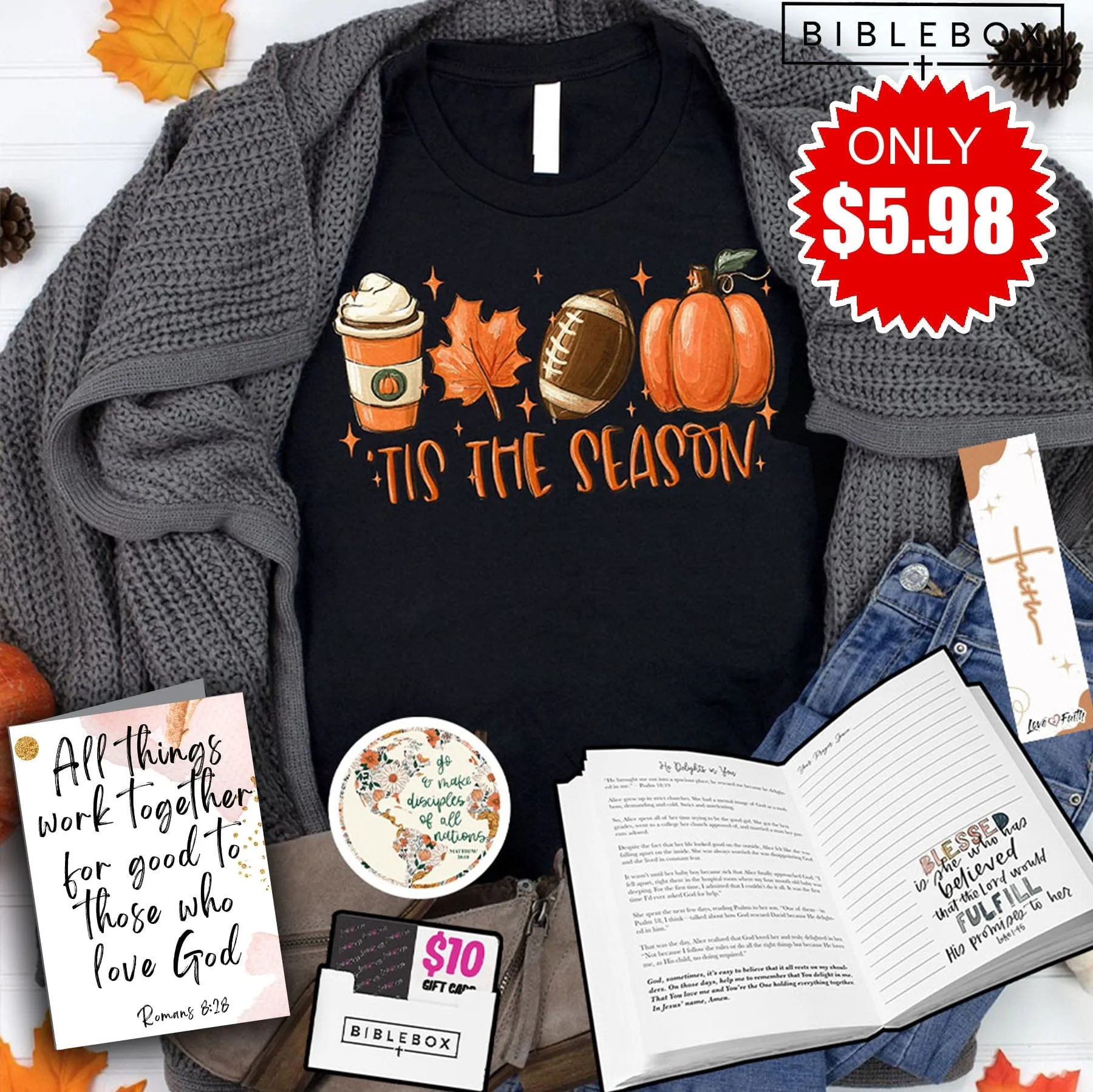 $5.98 BibleBox - Tis the Season Tee