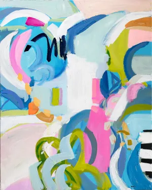 Abstract Print on Paper or Canvas, "Blue Hues"
