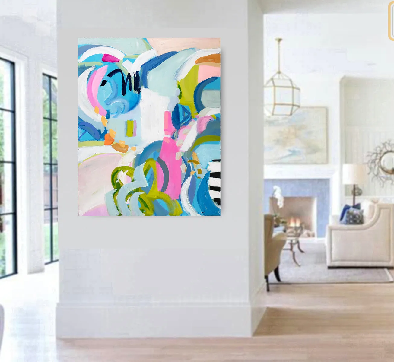Abstract Print on Paper or Canvas, "Blue Hues"