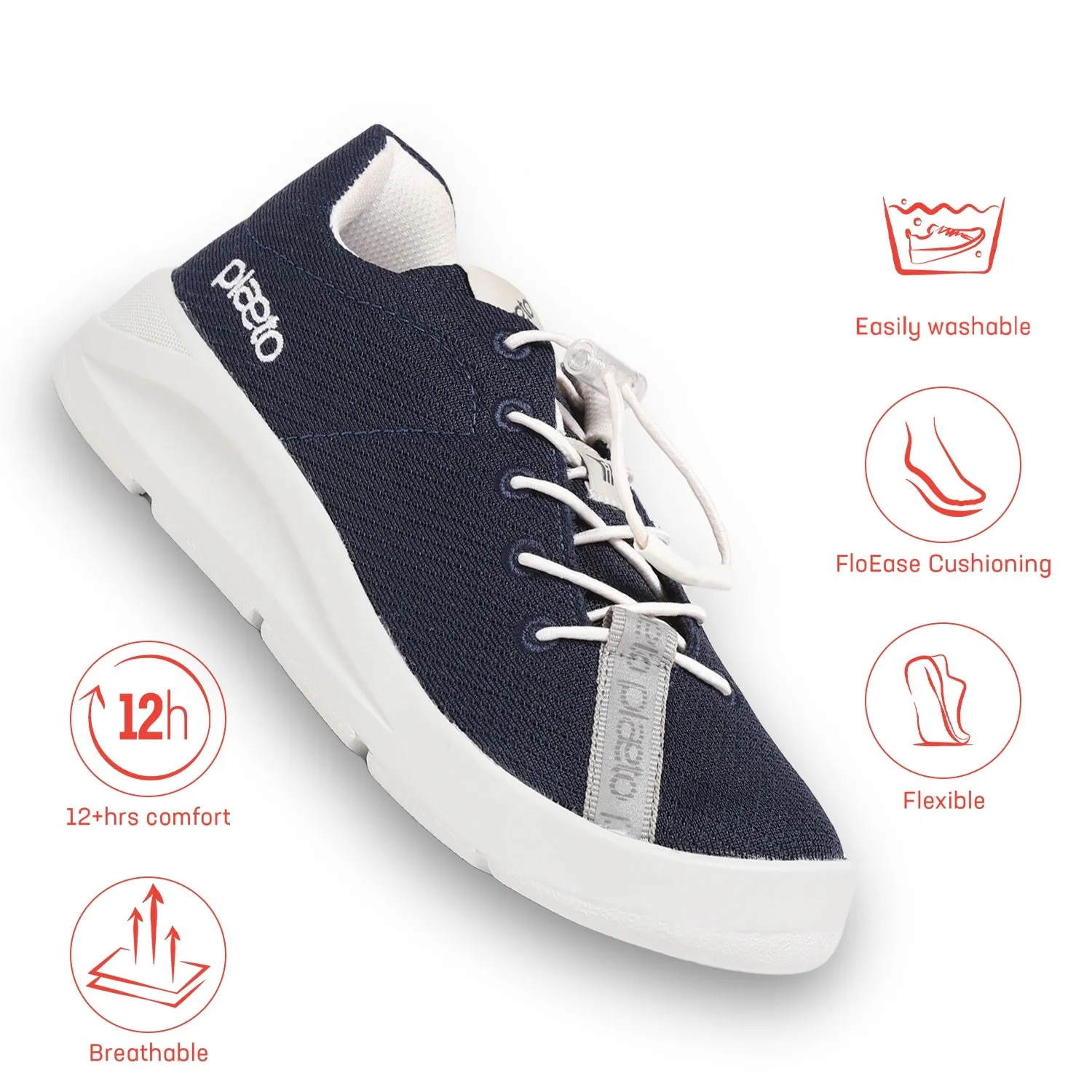 Ace Kids Sports Shoes - Navy Blue / Grey
