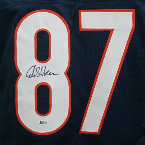 Adam Shaheen Autographed Pro Style Football Jersey Blue (Beckett)