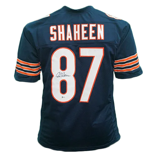 Adam Shaheen Autographed Pro Style Football Jersey Blue (Beckett)