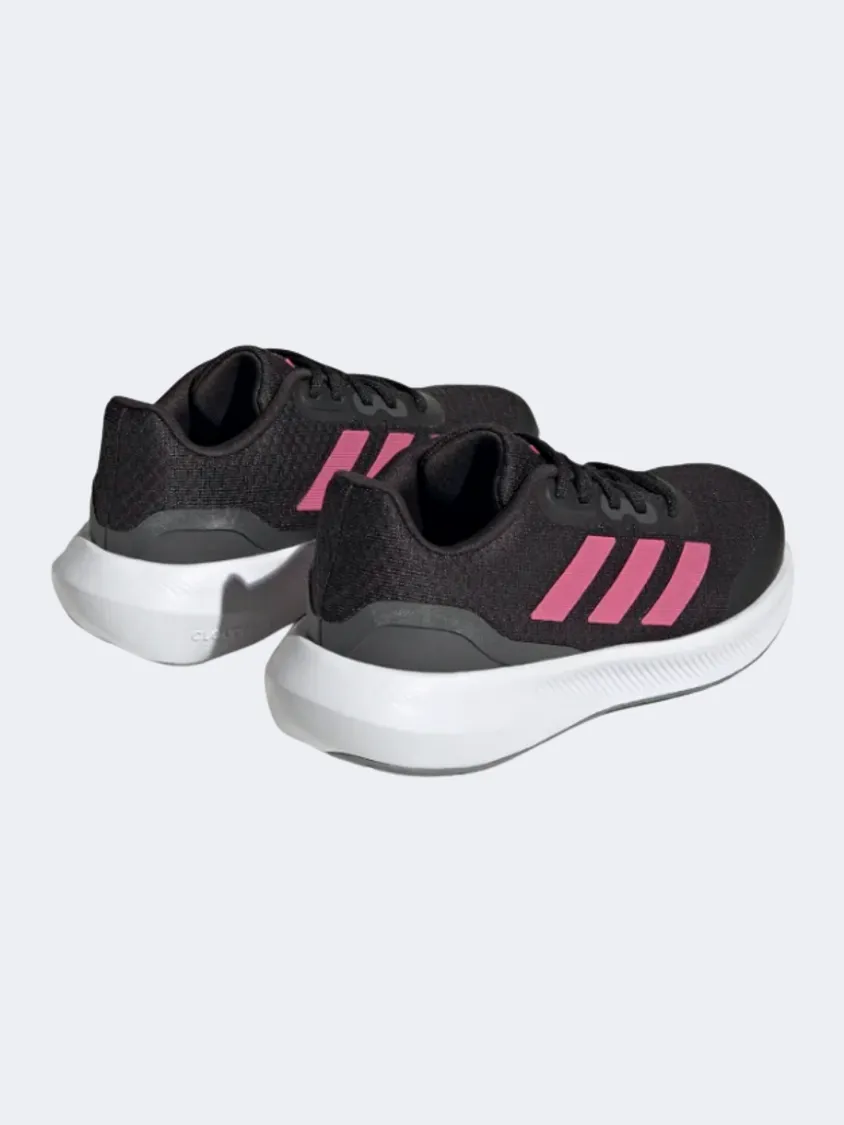 Adidas Falcon 3 Sport Lace Gs-Girls Running Shoes Black/Pink