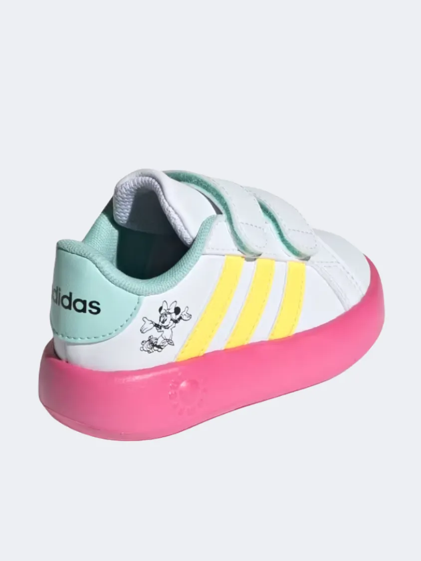 Adidas Grand Court Minnie Girls Sportswear Shoes White/Spark/Magenta