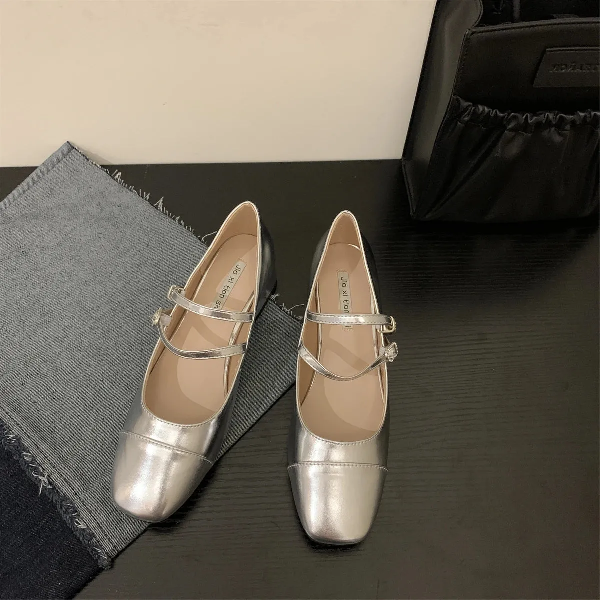 Advbridge -  New Women Flat Shoes Fashion Square Toe Shallow Ladies Mary Jane Ballerinas Flat Heel Casual Ballet Shoes