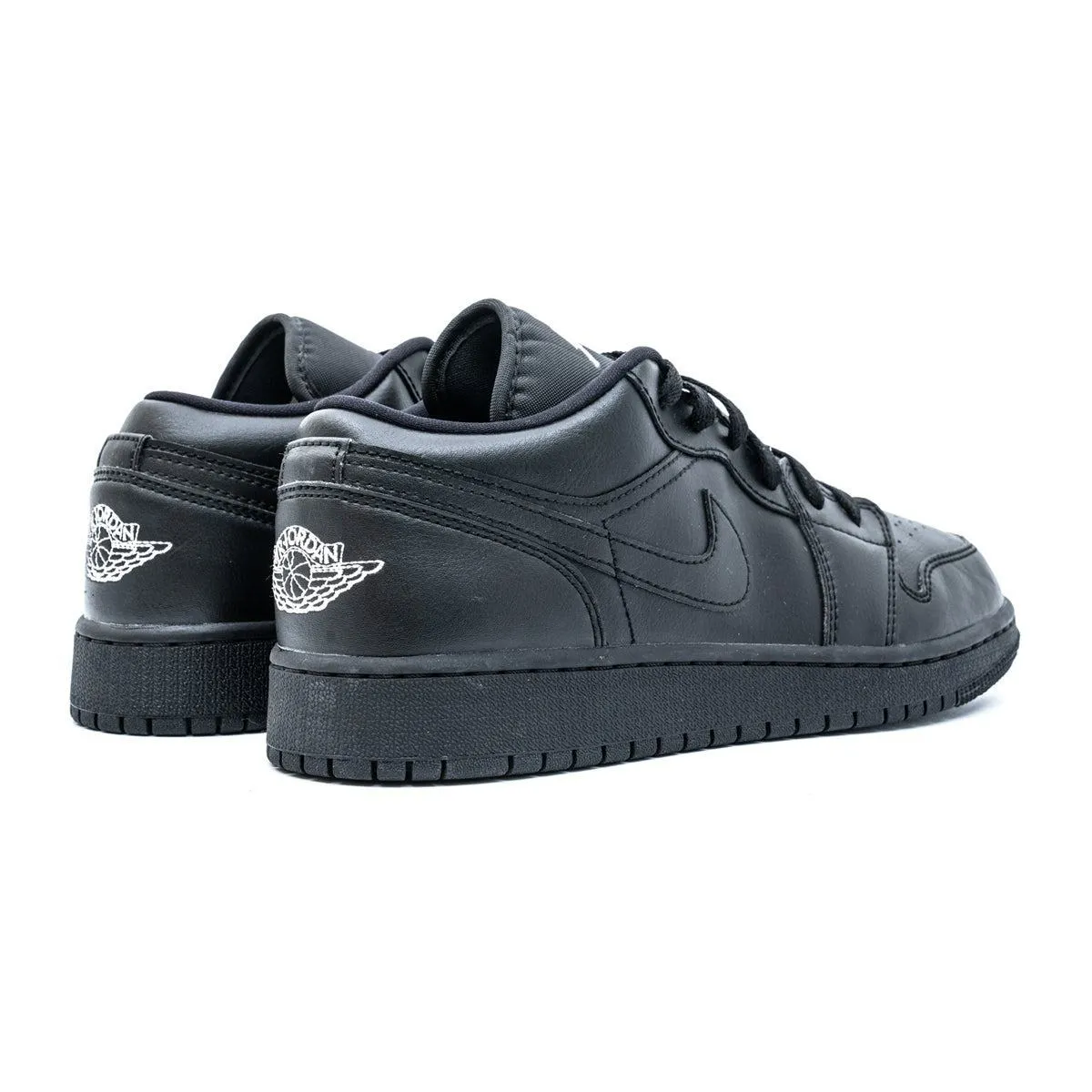 Air Jordan 1 Low-Top Sneakers Leather Black Colour For Men