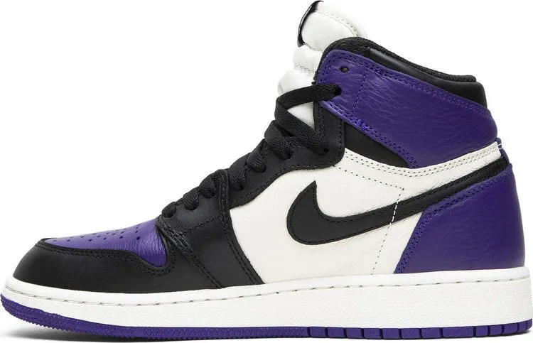 Air Jordan 1 Retro High OG GS Court Purple sneakers, purple