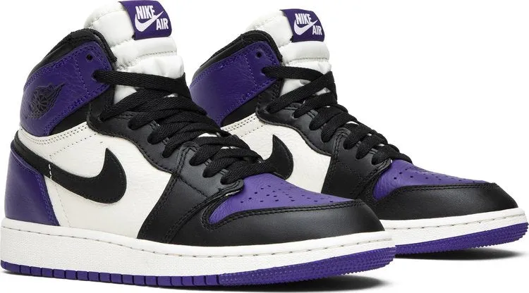 Air Jordan 1 Retro High OG GS Court Purple sneakers, purple