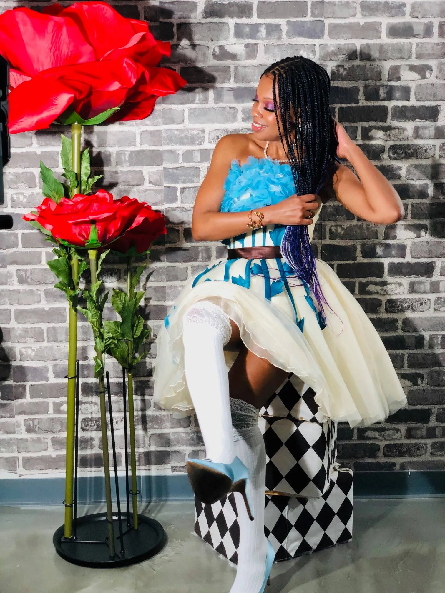 Alice in Wonderland Inspired Party Dress (Custom Made)