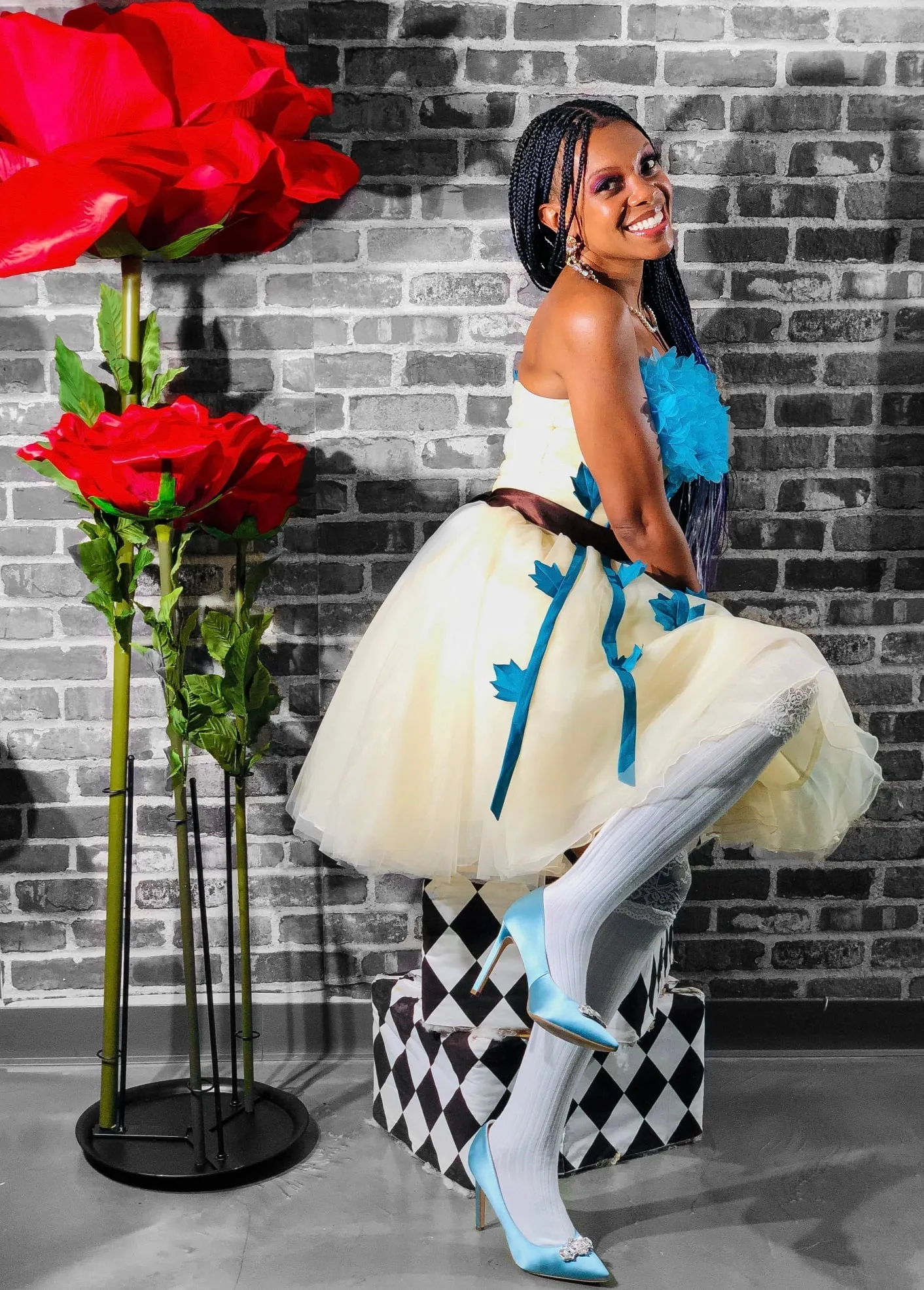 Alice in Wonderland Inspired Party Dress (Custom Made)