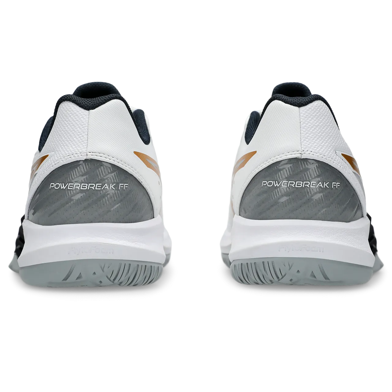 Asics Men's Powerbreak FF Indoor Court Shoes White Rich Gold