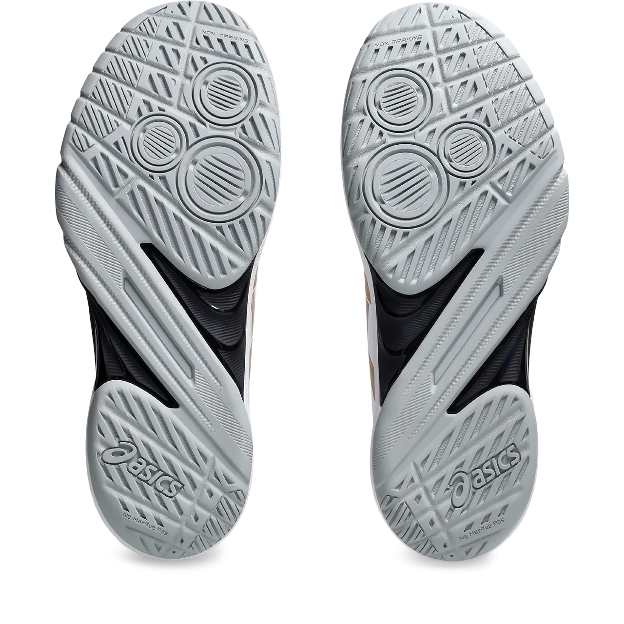 Asics Men's Powerbreak FF Indoor Court Shoes White Rich Gold