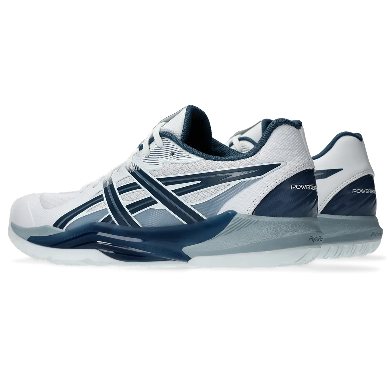 Asics Men's Powerbreak FF Indoor Court Shoes White Vintage Indigo