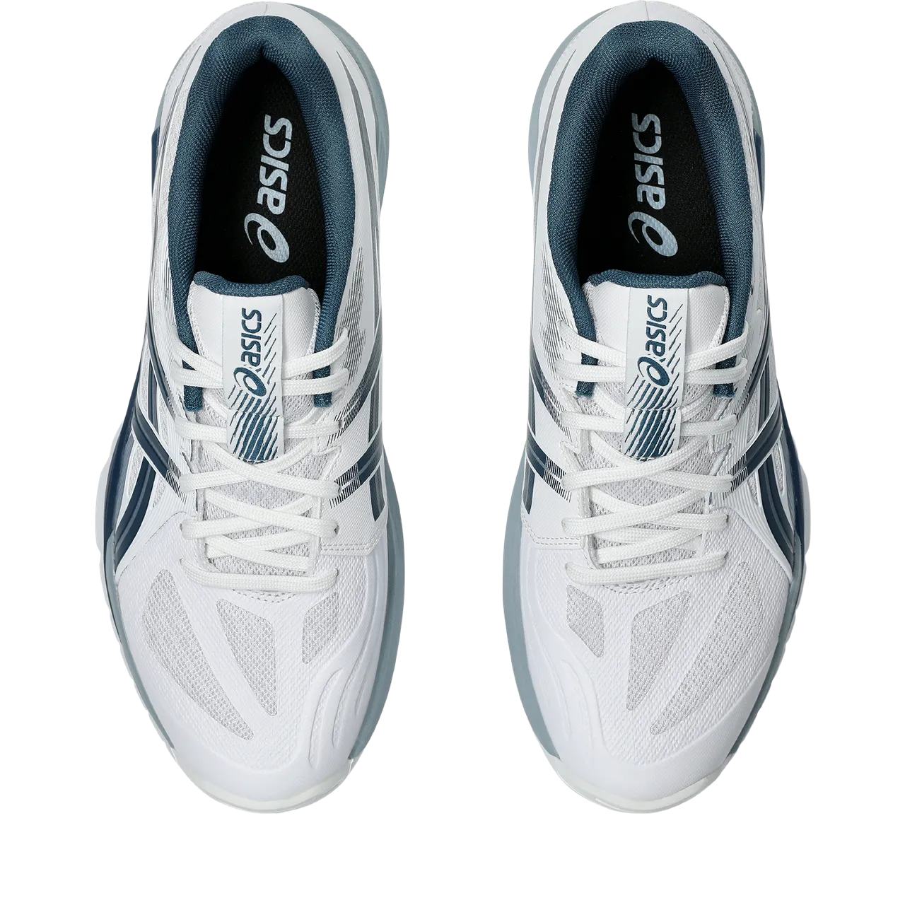 Asics Men's Powerbreak FF Indoor Court Shoes White Vintage Indigo