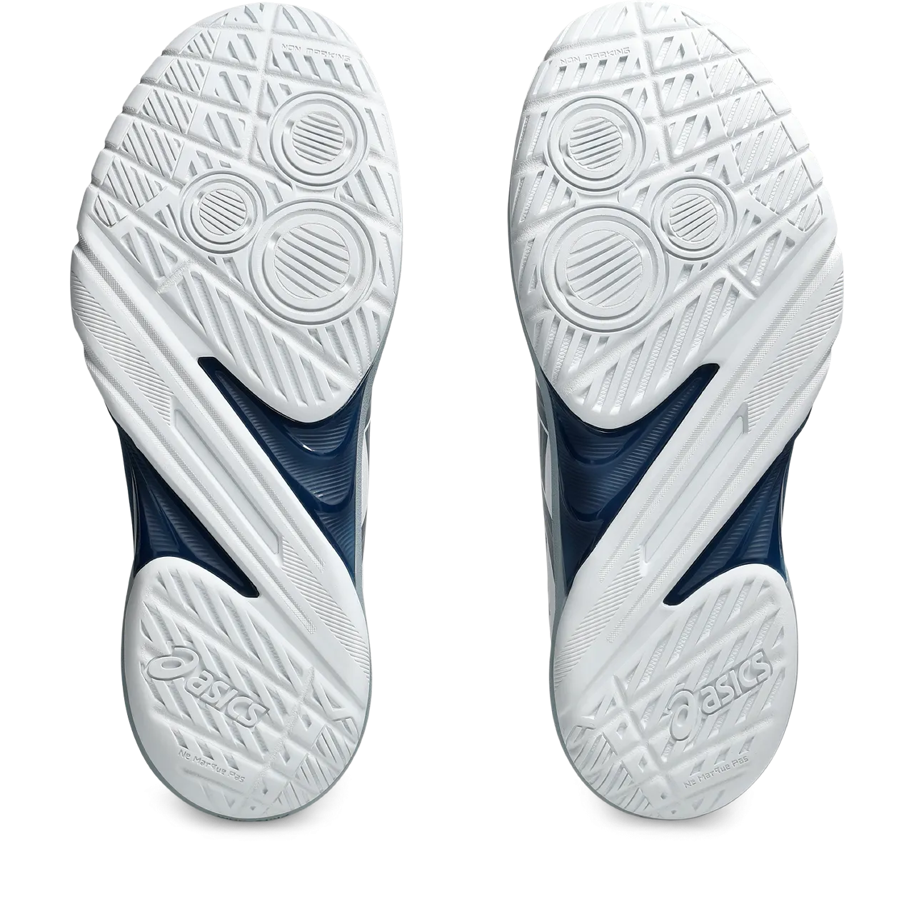 Asics Men's Powerbreak FF Indoor Court Shoes White Vintage Indigo