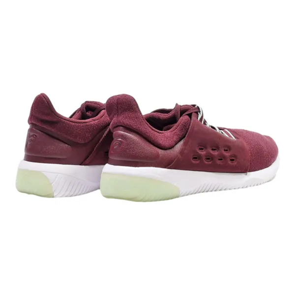 ASICS Sneaker Trainers Maroon Synthetic Womens UK 5