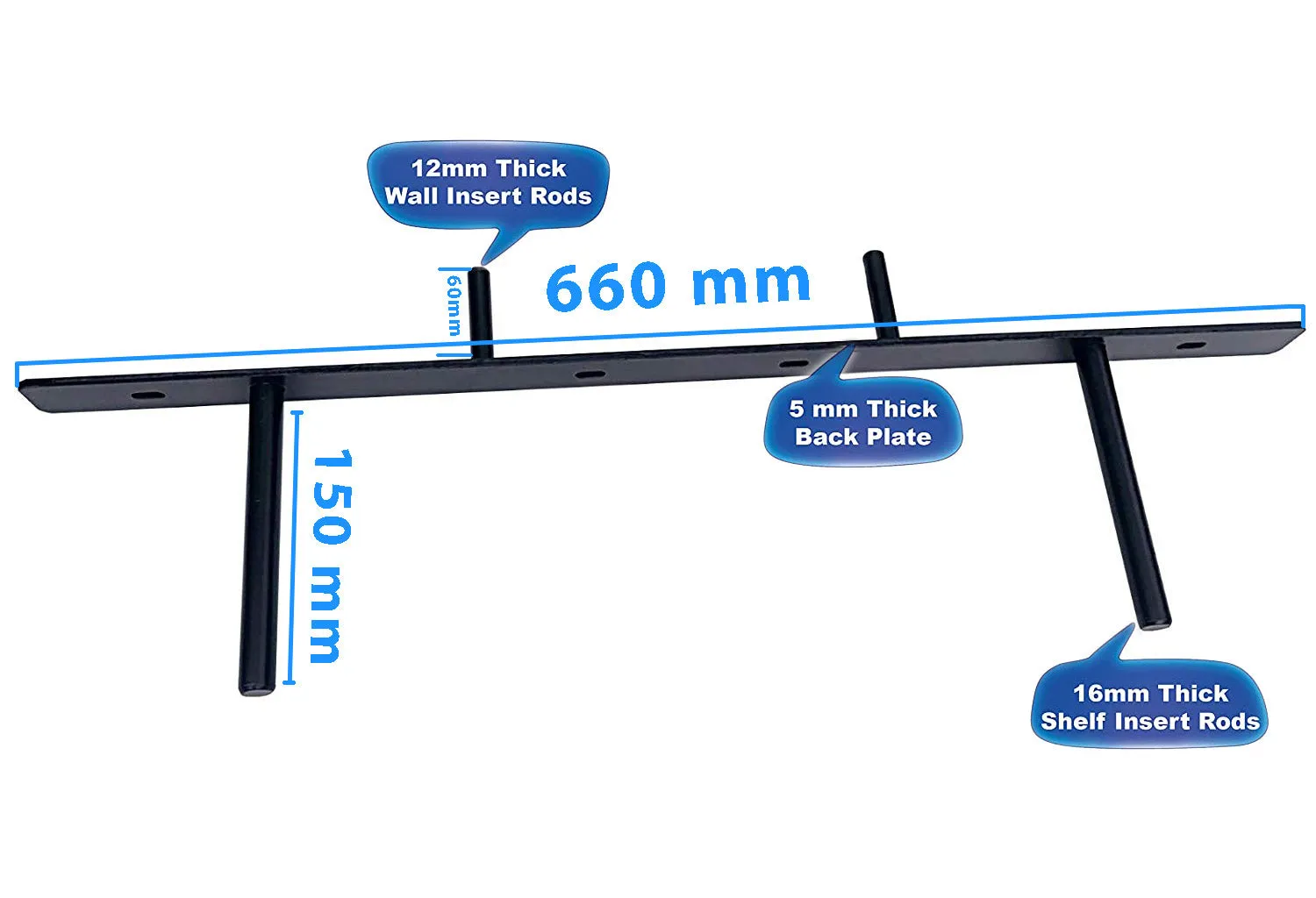 B&Z Invisible Hidden Floating Wall Shelf Brackets Extremely Heavy Duty Long Concealed Invisible Hidden