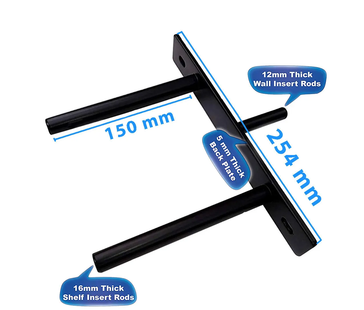 B&Z Invisible Hidden Floating Wall Shelf Brackets Extremely Heavy Duty Long Concealed Invisible Hidden