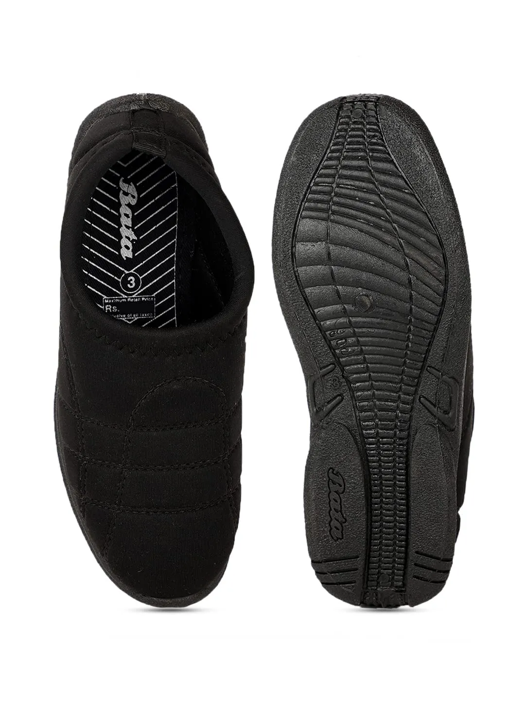 Bata Womens Softy Black Sneaker - 6 UK (5596318)