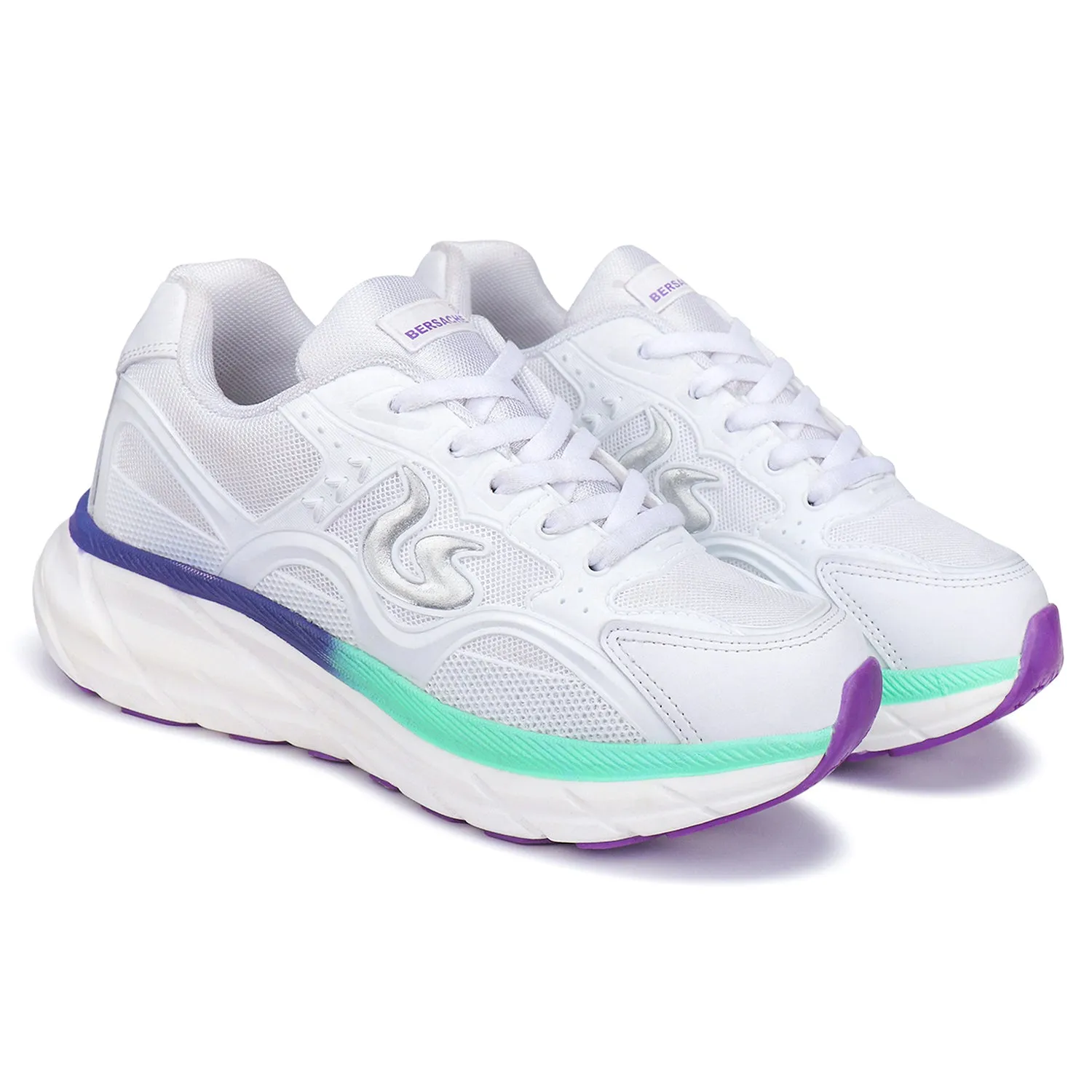 Bersache Sneaker, Loafers ,Casual with extra comfort sneakers for Women (White-9105)