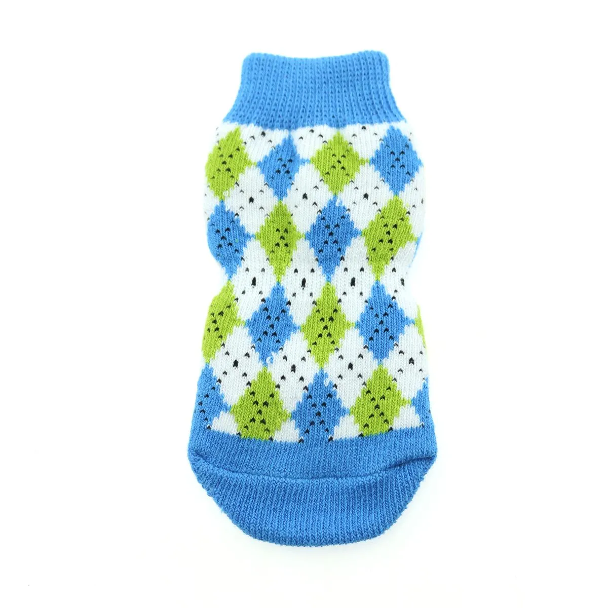 Blue & Green Argyle Pet Socks