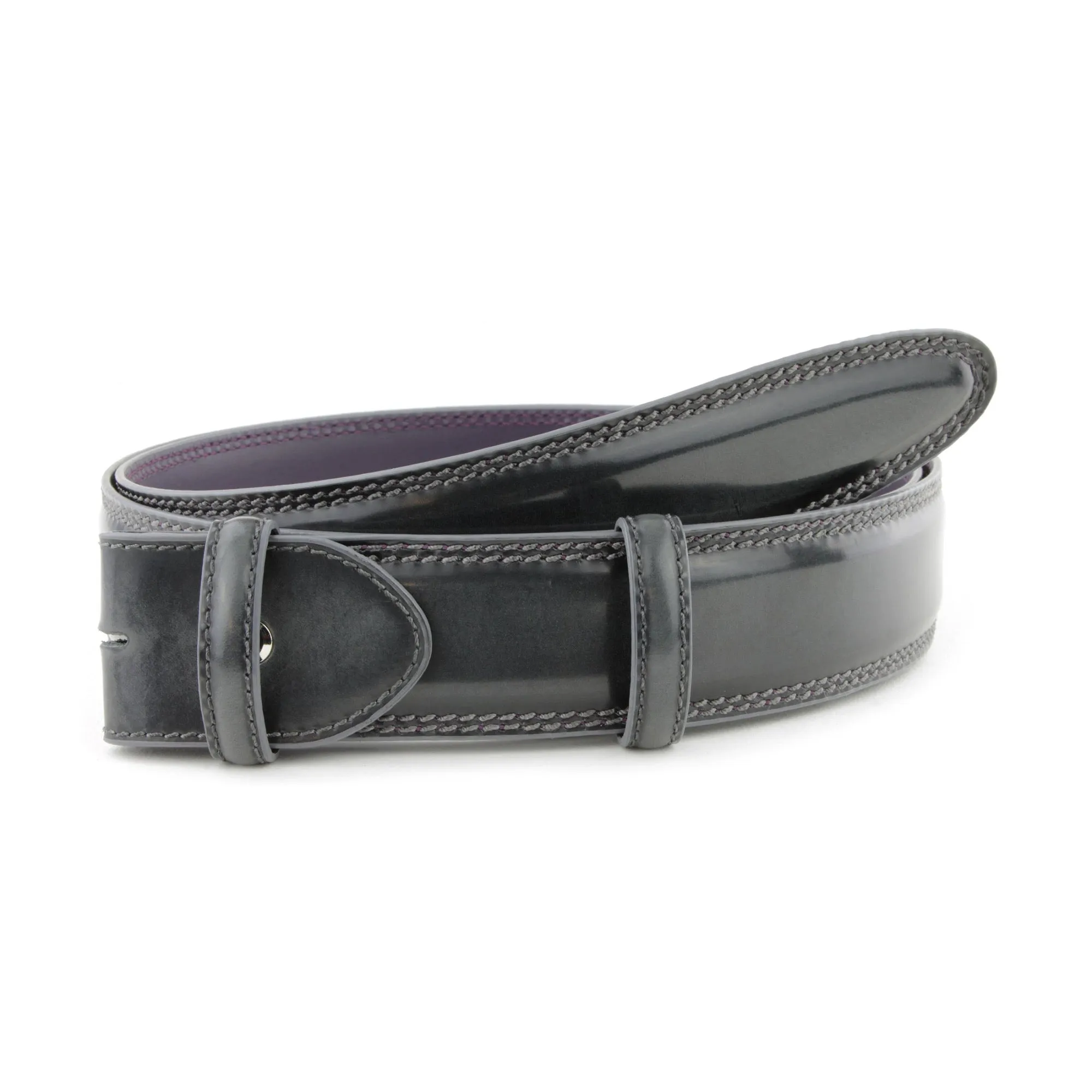 Bogart Welt Hand Burnished Cordovan Effect Belt Strap