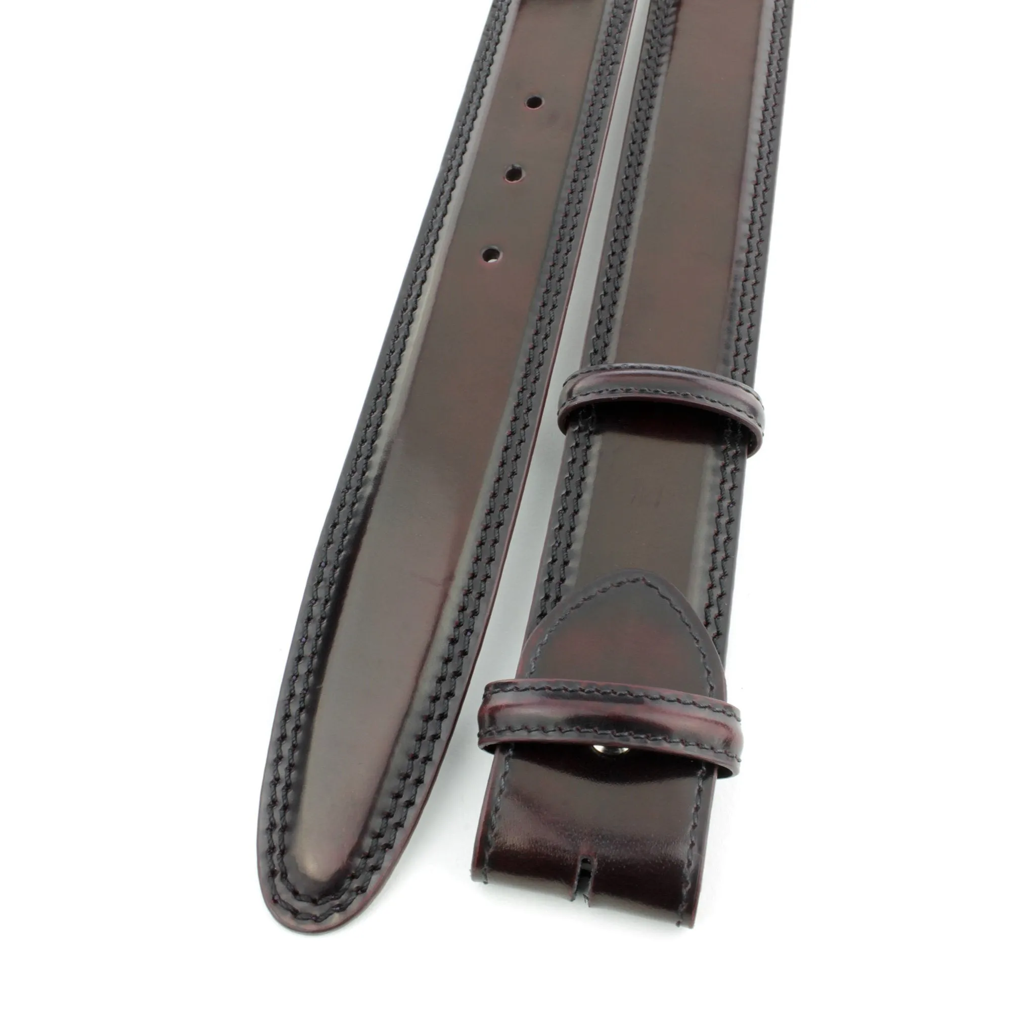 Bogart Welt Hand Burnished Cordovan Effect Belt Strap