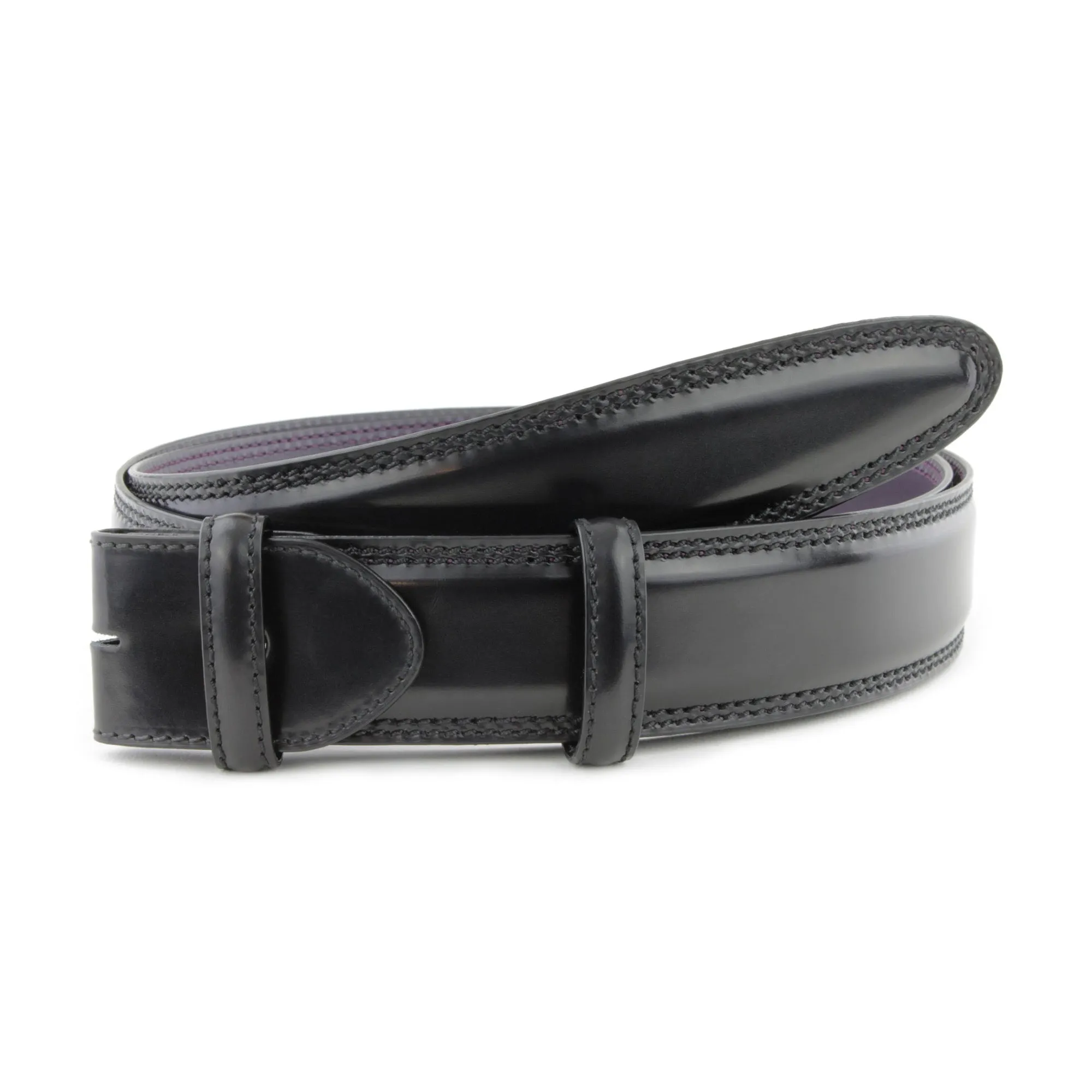 Bogart Welt Hand Burnished Cordovan Effect Belt Strap