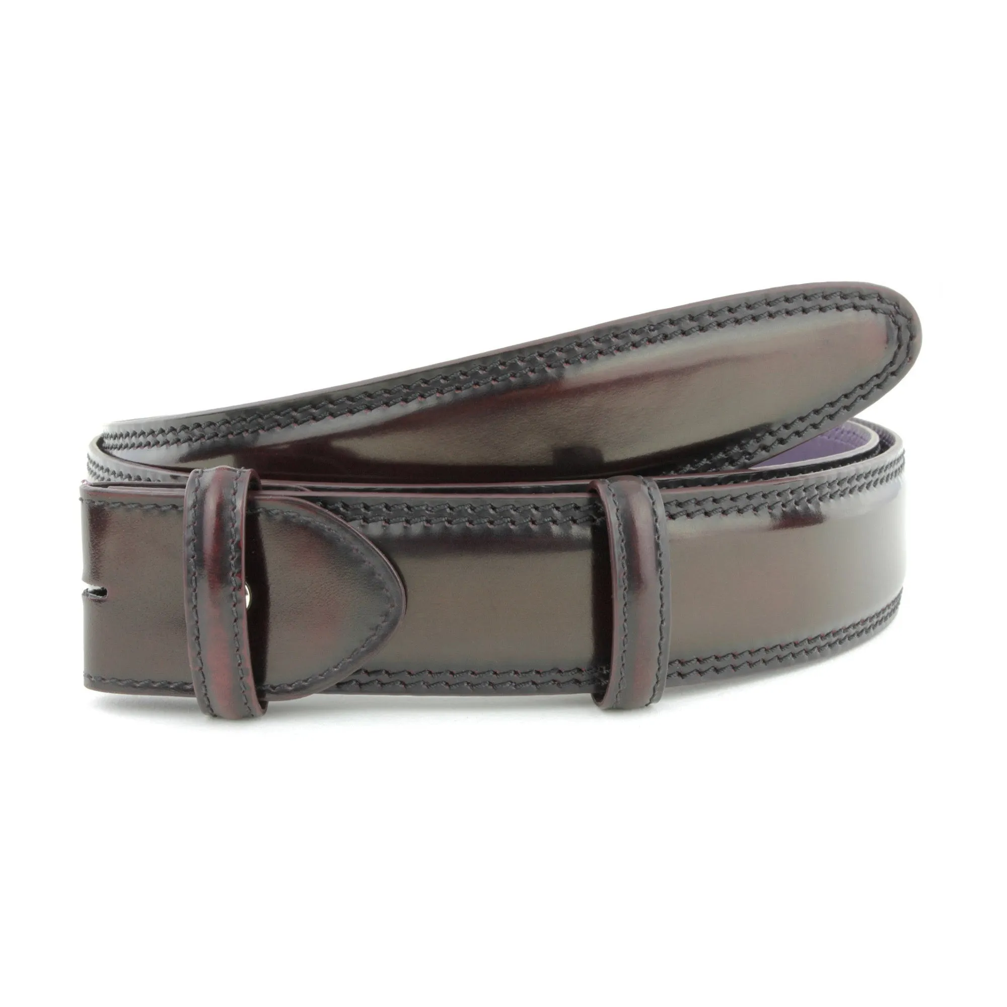 Bogart Welt Hand Burnished Cordovan Effect Belt Strap