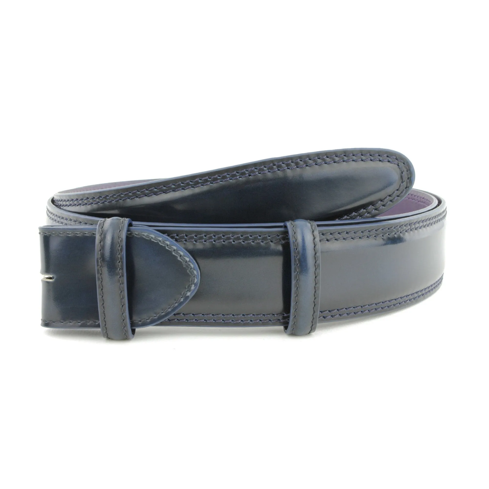 Bogart Welt Hand Burnished Cordovan Effect Belt Strap