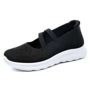 Casual Buckle Mesh Knit Shoes For Mom