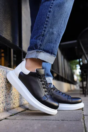 CH256 Men's Unisex Black-White Casual Sneaker Sports Shoes
