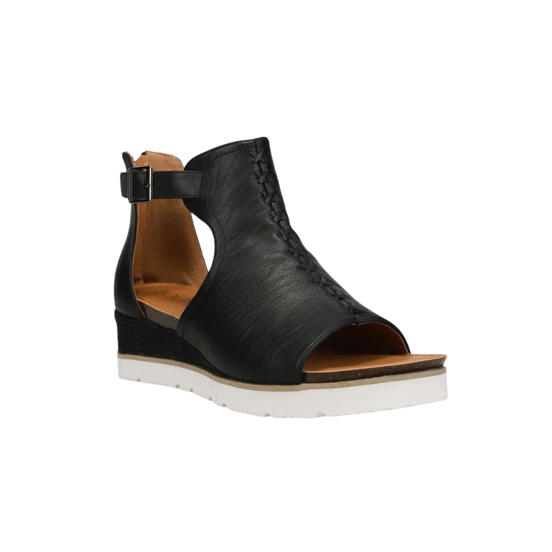 Corky's Women's Sugar City Wedge Black Casual Sandals
