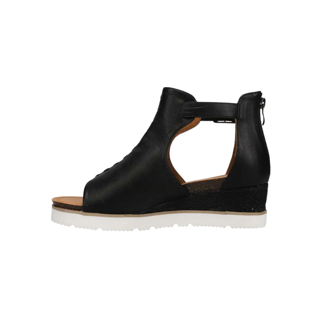 Corky's Women's Sugar City Wedge Black Casual Sandals