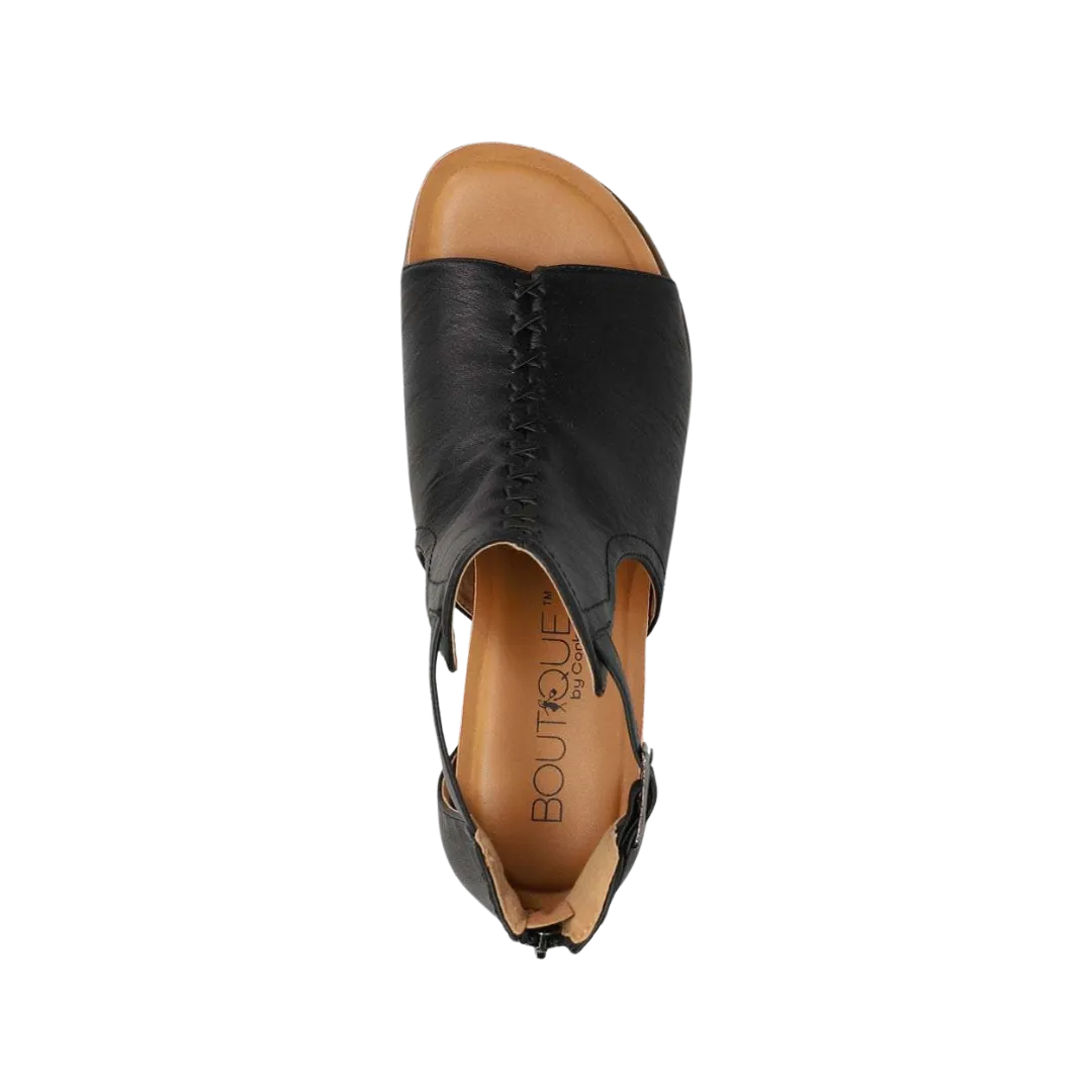 Corky's Women's Sugar City Wedge Black Casual Sandals