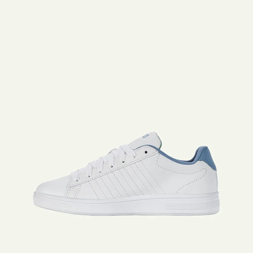 Court Shield Women's Shoes - White/Ashleigh Blue/Beryl Green