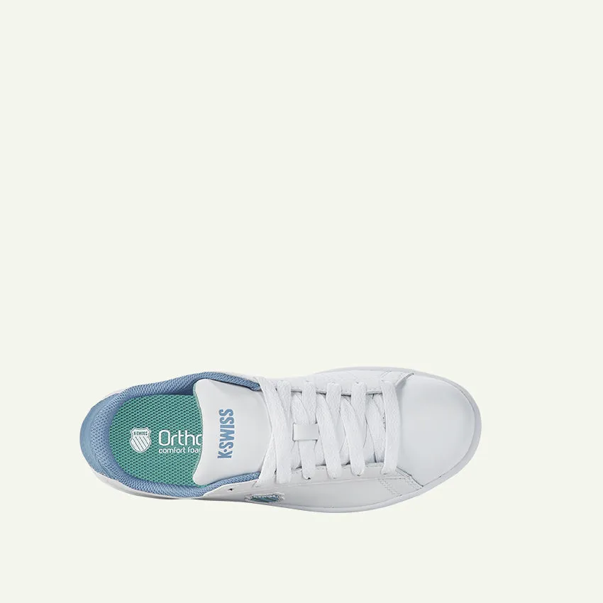 Court Shield Women's Shoes - White/Ashleigh Blue/Beryl Green