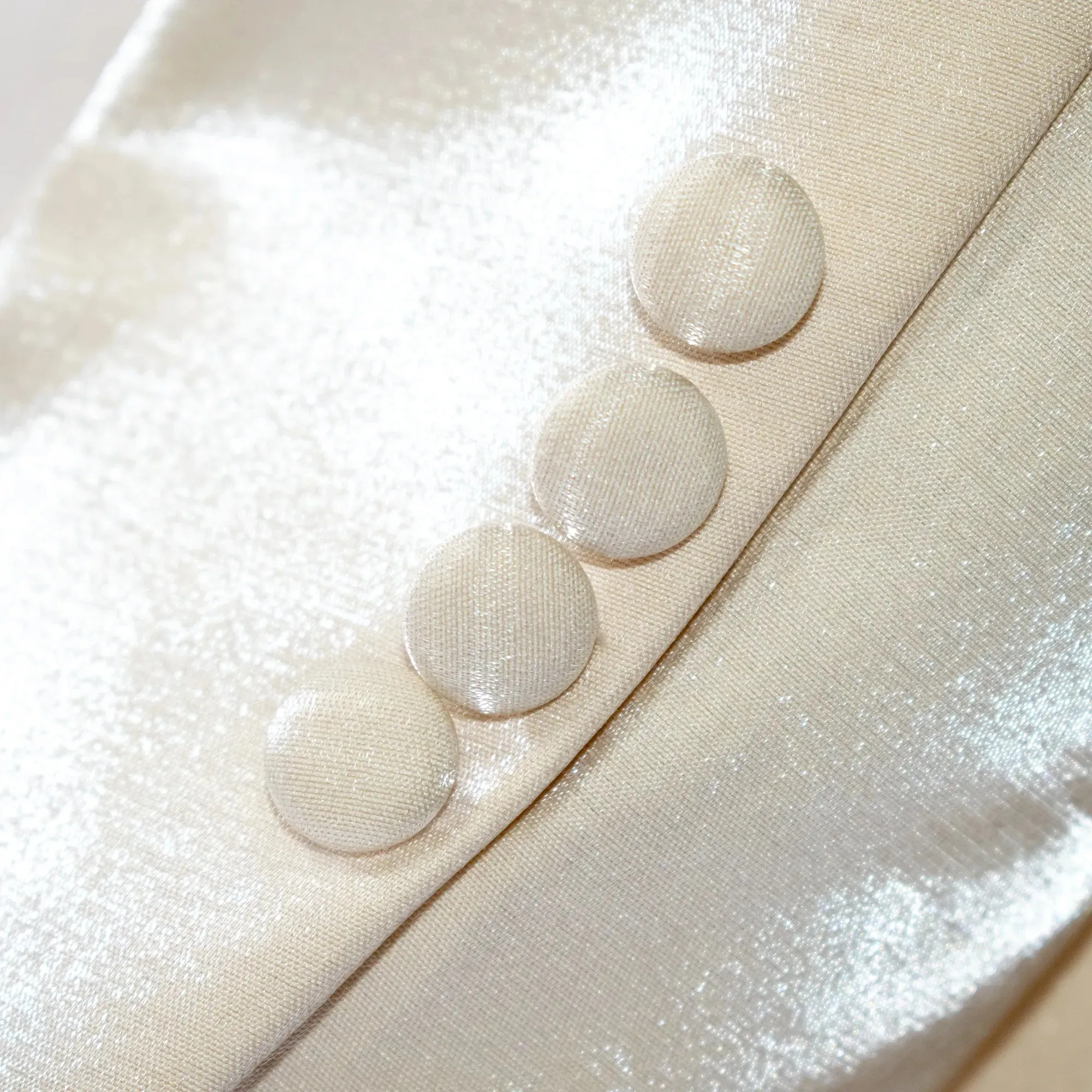 Cream Metallic 2-Piece Slim-Fit Suit