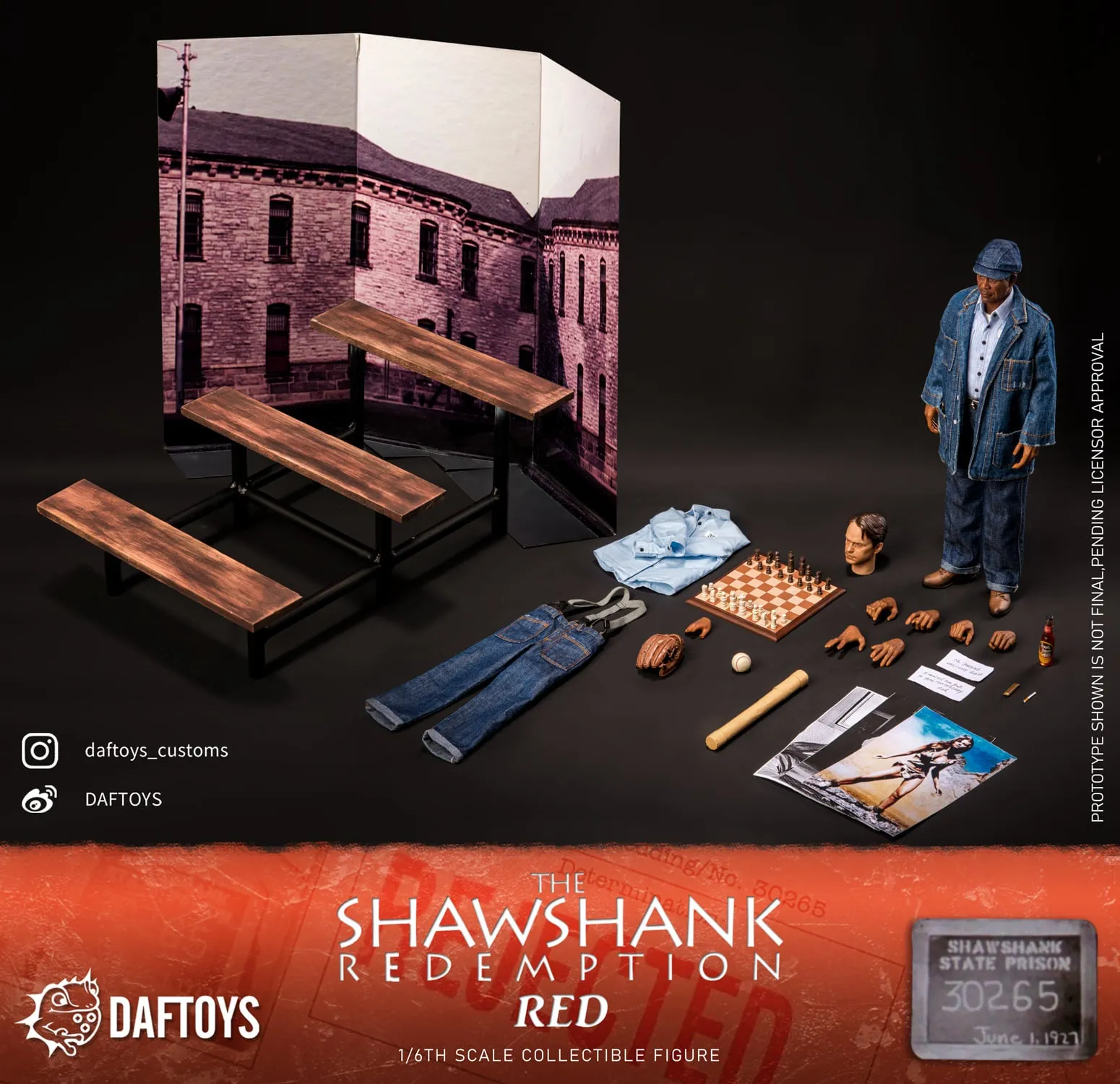Daftoys F020 The Shawshank Redemption Ellis Boyd Redding (Red) 1/6 figure set