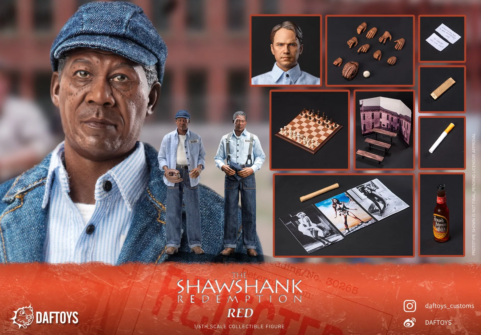 Daftoys F020 The Shawshank Redemption Ellis Boyd Redding (Red) 1/6 figure set