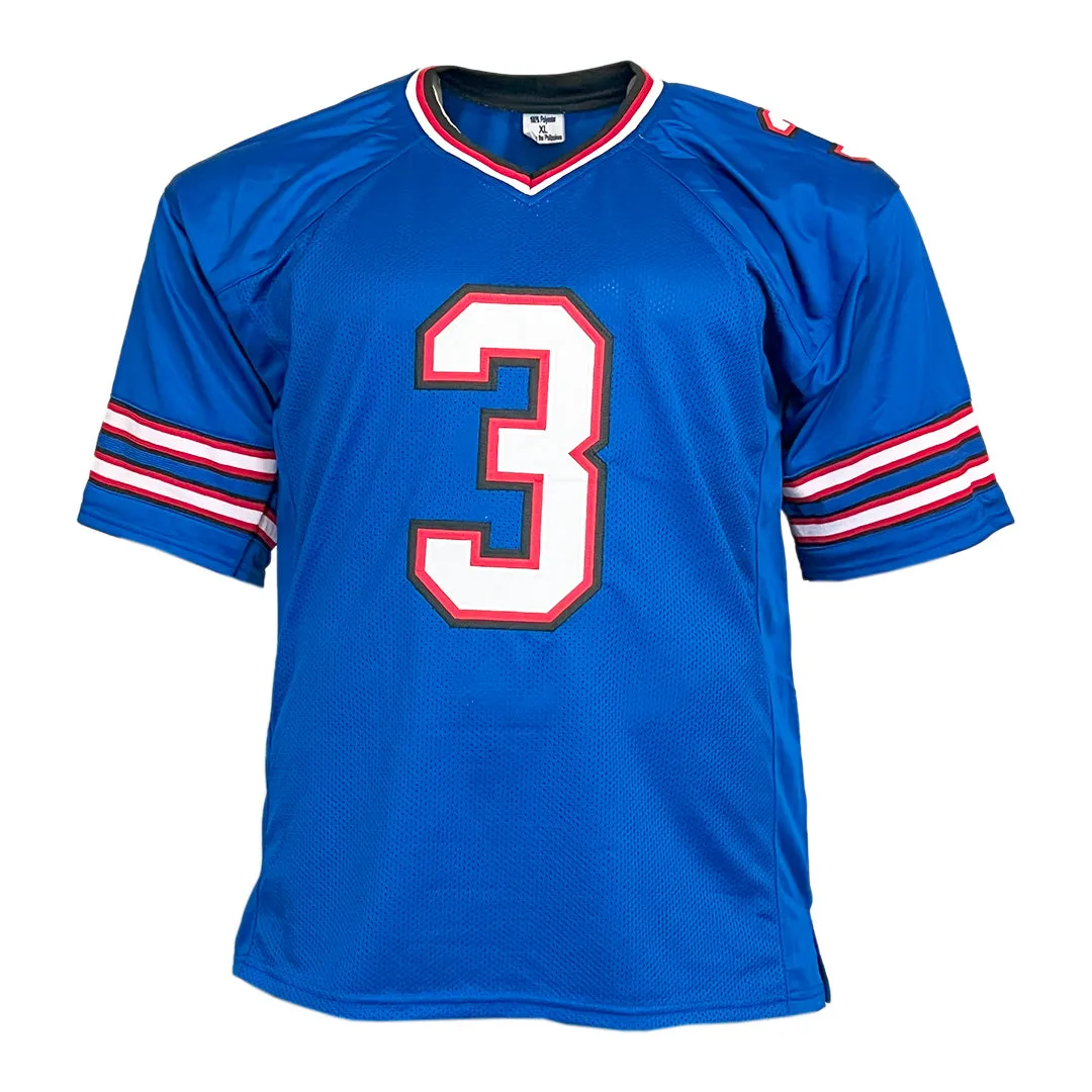 Damar Hamlin Unsigned Buffalo Blue Football Jersey