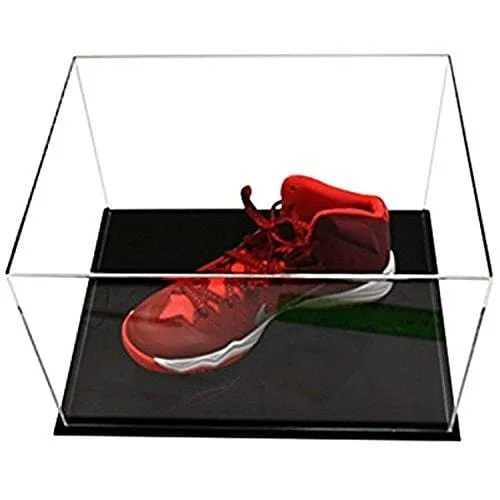 Deluxe Acrylic Clear Basketball Shoe Display Case with Black Acrylic Base (A025-DS)