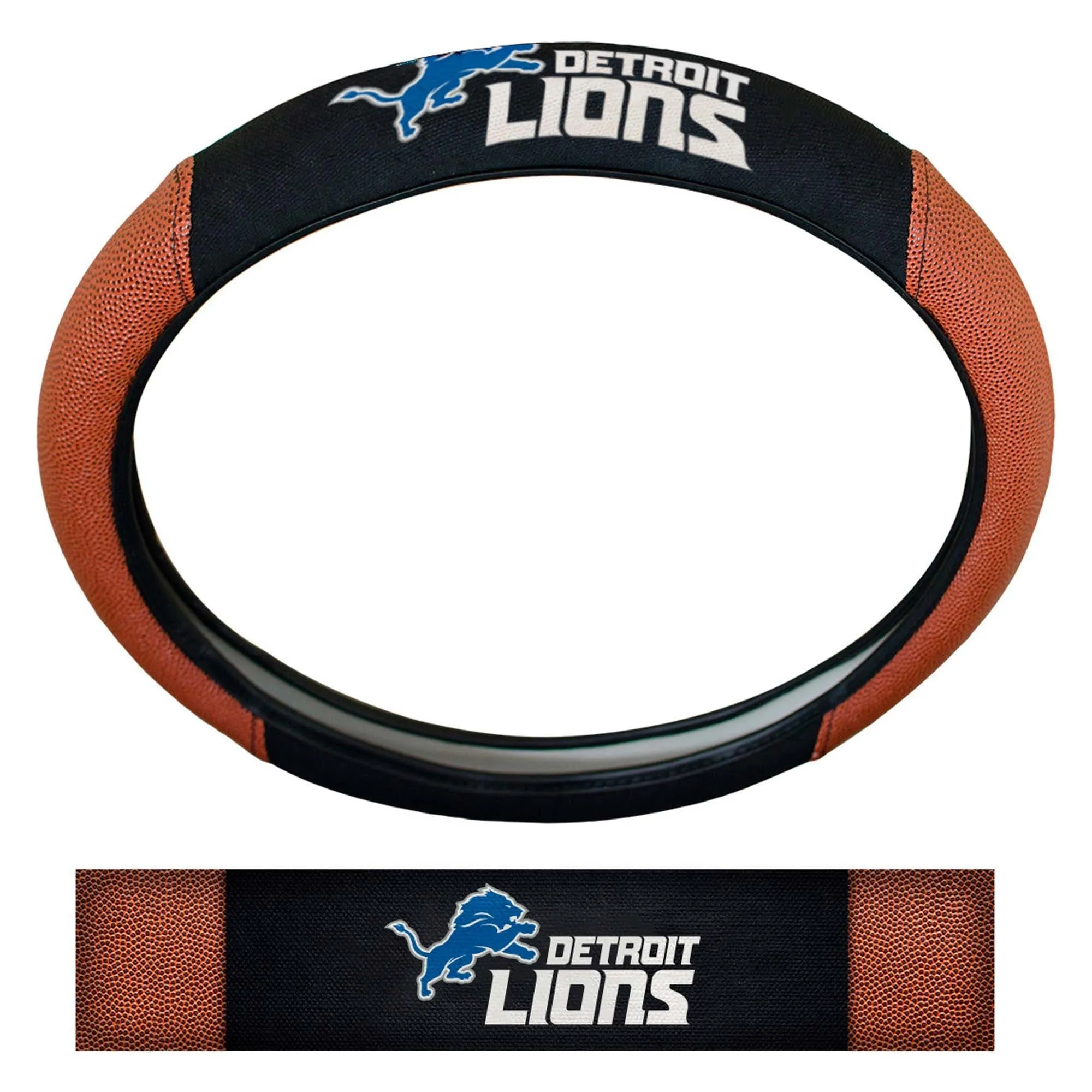 Detroit Lions Football Grip Steering Wheel Cover 15" Diameter