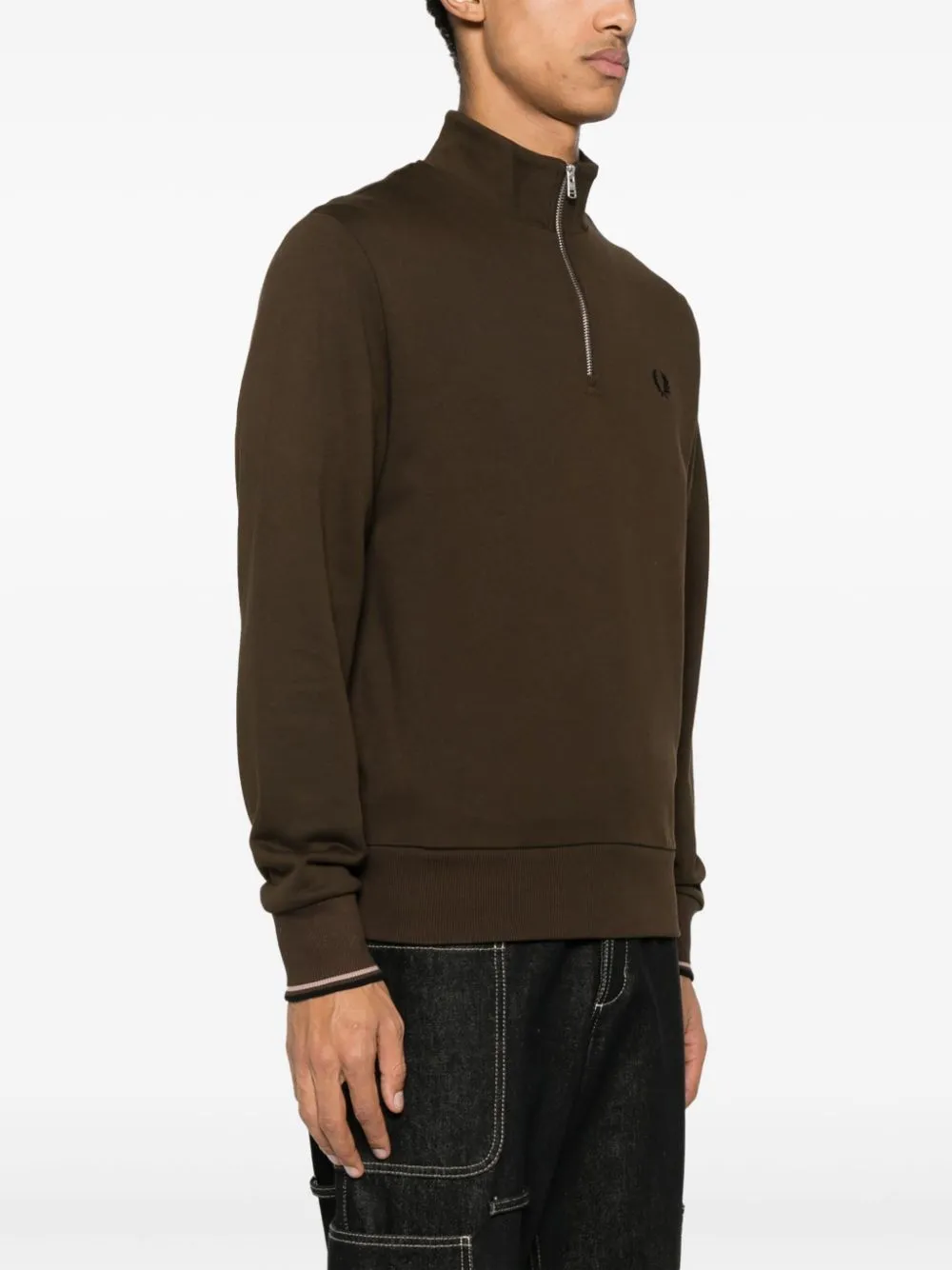 embroidered-logo sweatshirt