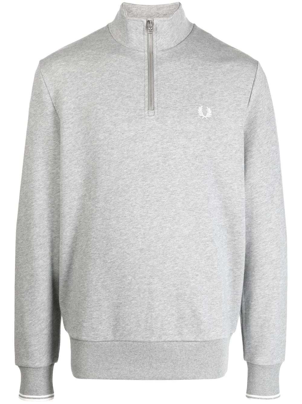 embroidered-logo zipped sweatshirt
