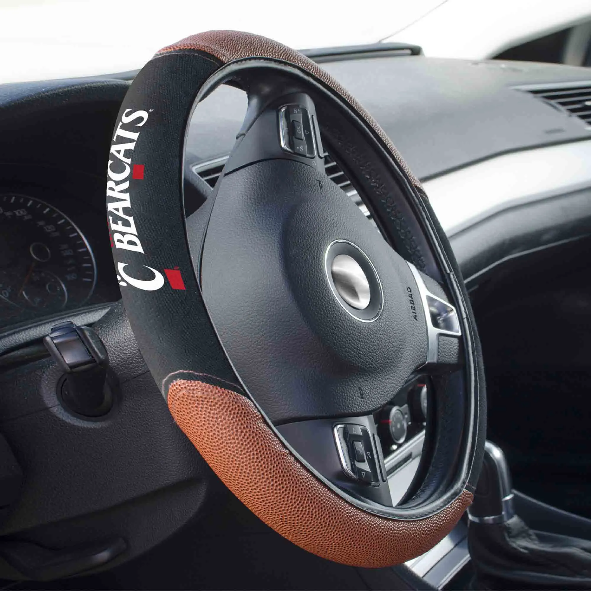 Fanmats Cincinnati Bearcats Football Grip Steering Wheel Cover 15" Diameter