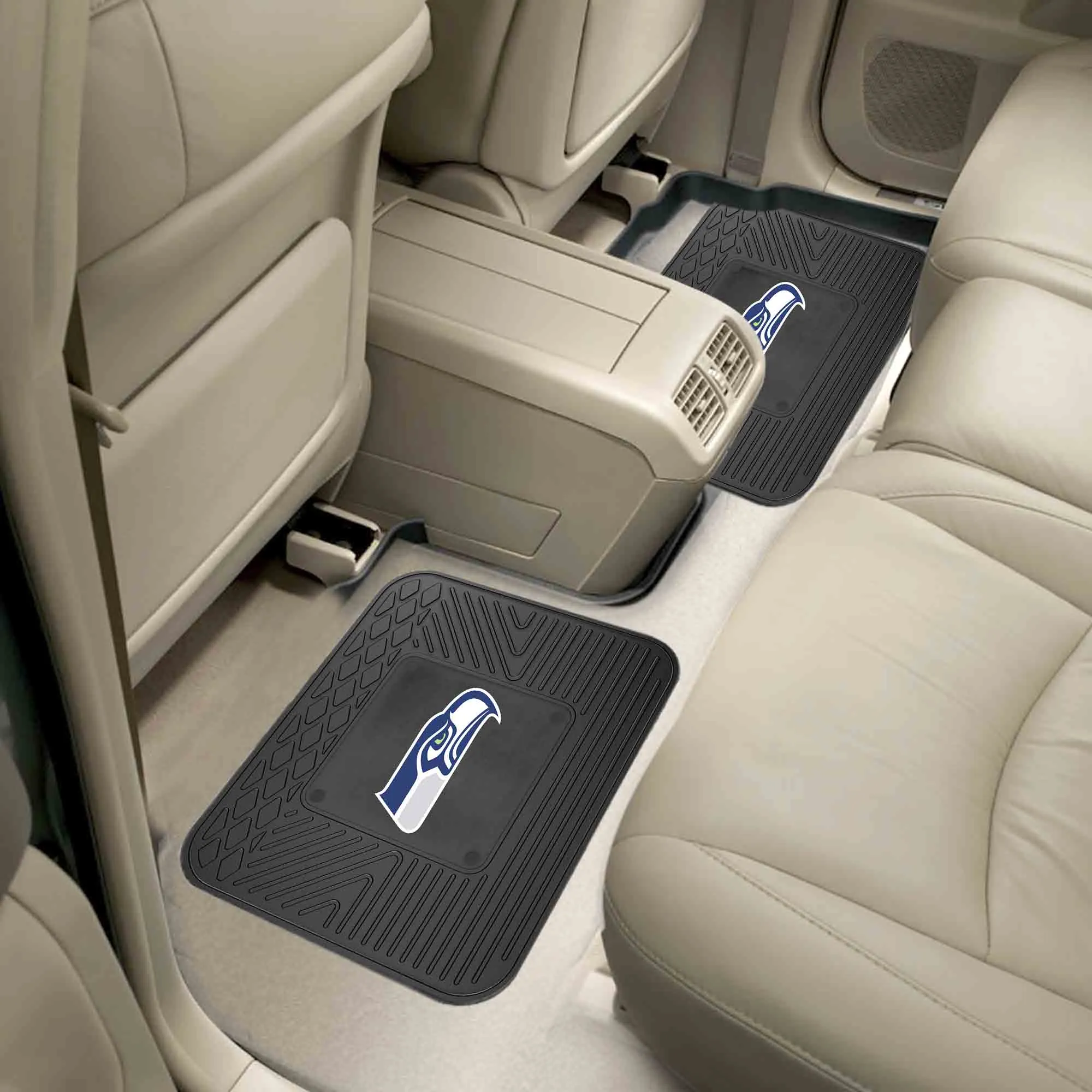 Fanmats Seattle Seahawks Back Seat Car Utility Mats - 2 Piece Set